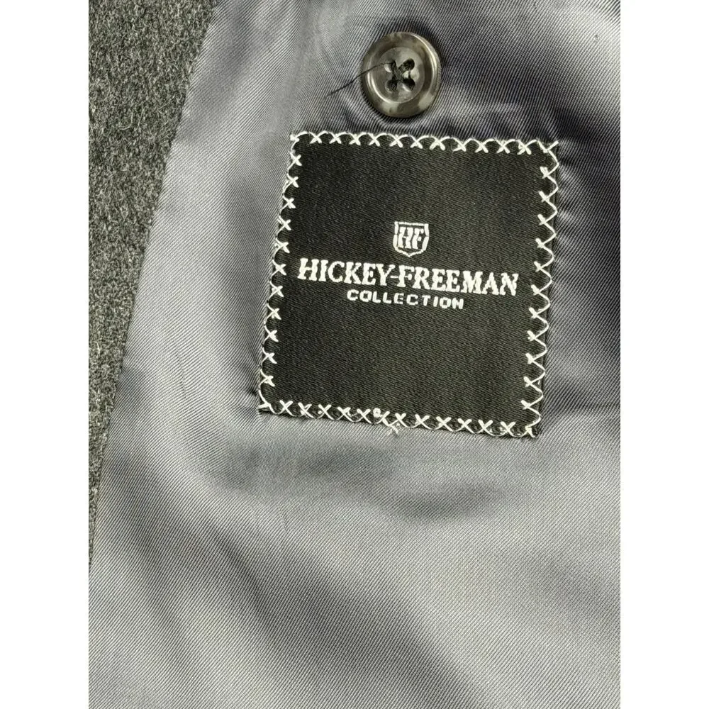 Hickey Freeman Boardroom Mens 43L 100% Camel Hair Gray Blazer USA Union Made